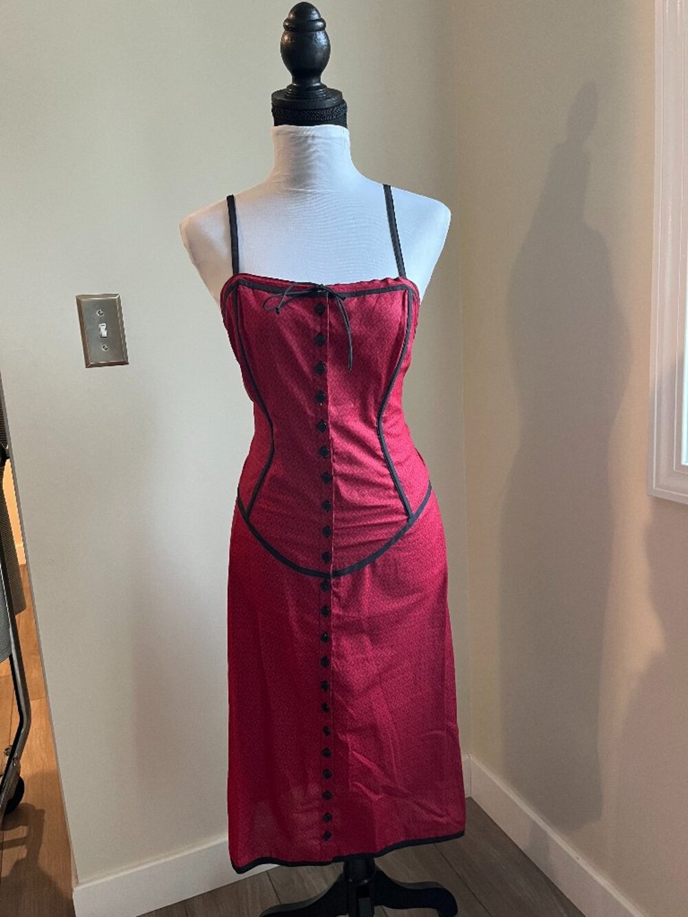 Vintage Betsey Johnson Corset Slip Dress, Size Medium